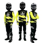 Tenue enfant pantalon maillot gants moto cross quad enduro vtt bmx mtb taille enfant snatch jaune fluo ...