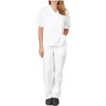 Ensemble de blouses et pantalons m�dicaux pour femmes - vetement haute visibilite - blanc