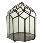 Terrarium en verre vintage brisla 38cm noir