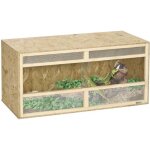 Terrarium - vivarium reptiles - 2 portes coulissantes verre tremp - parois frontales mailles - mtal ...