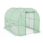 Serre tunnel de jardin 6m² avec bâche renforcée Serre tunnel de jardin 6m² avec bâche renforcée