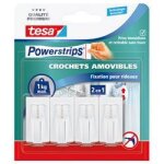 Tesa - 4 fixations pour rideaux - blanc - tesa 580340001300 - plastique - lot de 4