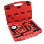 Wiltec kit de testeur de compression - 0 - 70 bars / 0 - 1000 psi - avec tuyaux et adaptateurs - dans ...