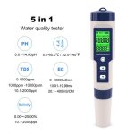 Testeur de qualit de leau 5 en 1 - vvikizy - ez - 9909 - ph tds ec salinit