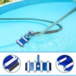 Tête daspirateur de piscine flexible de 14 avec brosse latérale pour nettoyer les débris des sols de ... Tête daspirateur de piscine flexible de 14 avec brosse latérale pour nettoyer les débris des sols de ...
