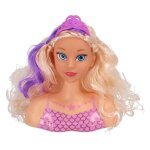 Tete a coiffer princesse sirene 18 cm 6 accessoires - cheveux blonds - coiffure fashion - jouet enfant ...