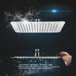 Tte de douche technologie dinjection dair - douche economie deau pommeau de douche carr 40cm tete de ...