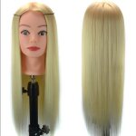 Tte femme ttes a coiffer et maquiller professionnelle tte dexercice 100% cheveux humains coloris brun ...
