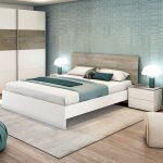 Tte de lit 160 cm avec 2 chevets amovibles et 2 tiroirs - blanc et chne - tl81018 - bois fonc - terre ...