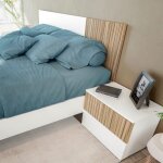 Tête de lit 160 cm réversible avec 2 chevets 2 tiroirs - blanc et bois naturel - tl81012 - terre de nuit ... Tête de lit 160 cm réversible avec 2 chevets 2 tiroirs - blanc et bois naturel - tl81012 - terre de nuit ...