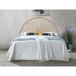T�te de lit 160 cm - rotin - naturel - solia