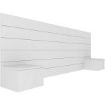 Tête de lit avec chevets friz blanc 160 cm Tête de lit avec chevets friz blanc 160 cm