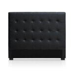 Tte de lit - paris prix - amor - 140 cm - noir - finition boudoir immitation cuir
