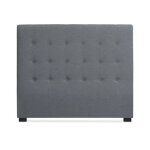 Tête de lit - paris prix - amor - 160 cm - tissu - finition boudoir - gris Tête de lit - paris prix - amor - 160 cm - tissu - finition boudoir - gris
