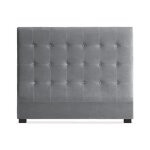 Tête de lit - paris prix - modèle amor - 160 cm - velours argent - finition boudoir Tête de lit - paris prix - modèle amor - 160 cm - velours argent - finition boudoir