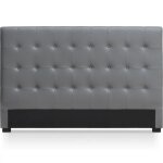 Tte de lit - paris prix - amor - 180 cm - gris - finition boudoir