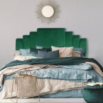 Tte de lit arena 160 cm velours vert
