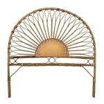 Tte de lit en bois de rotin - bambou coloris naturel - longueur 100 x profondeur 4 x hauteur 90 cm