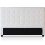 Tte de lit capitonne luxor 180cm tissu bouclette crme