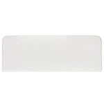 T�te de lit celest 160 rembourr�e fixation murale design arrondi moderne pour lit 160 cm ou moins blanc ...