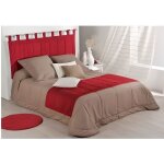 T�te de lit � passants et - effet matelass� rouge 160x85 cm