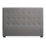 T�te de lit luxor 160cm tissu taupe
