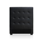 T�te de lit luxor 90cm noir - menzzo - el�gance - chic