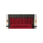 Tte de lit matelasse  brides rouge - taille: 70x160cm - coloris: rouge