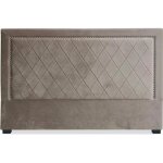 T�te de lit meghan 180cm velours taupe - menzzo - el�gance - chic - l180 x p8 x h120 cm