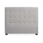 T�te de lit - menzzo - luxor - capitonnage classique - chic - beige - l140 x p8 x h120 cm