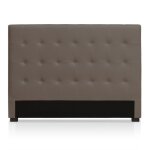 T�te de lit - menzzo - luxor - capitonnage classique - chic - coloris taupe - l160 x p8 x h120 cm