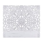 T�te de lit - menzzo - serena - bois blanc - campagne - moulures florales