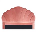 Tte de lit mermaid 160 cm velours rose