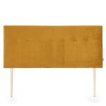 T�te de lit napoles 160x100 jaune moutarde