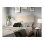 Tte de lit numa en velours ctel - beige - largeur 160 cm