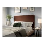 T�te de lit numa en velours c�tel� - marron - largeur 160 cm