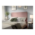 Tte de lit numa en velours ctel - rose - largeur 160 cm