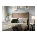 Tte de lit numa en velours ctel - taupe - largeur 160 cm