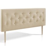 Tte de lit oslo beige 140x60 capitonne scandinave