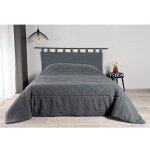 T�te de lit � pattes en 100% lin gris clair 160x70 cm