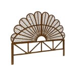 T�te de lit en rotin fonc� l 140 x p6 x h115cm