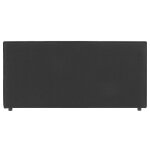 T�te de lit serafi 140 rembourr�e en tissu polyester pour lit 140 cm sur pieds en plastique noir