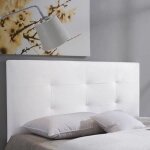 Barcelona t�te de lit 160 cm en simili - blanc