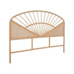 Tte de lit en rotin naturel et cannage. bois clair. bohme. l142 x p3 x h115cm