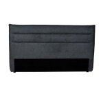 Tte de lit en tissu daphne compatible avec lits 140 et 160cm gris fonc