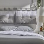 T�te de lit - today - charme - chambray x slub capucine - 45 x 70 cm