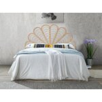 T�te de lit 140 cm - rotin - naturel - flosia