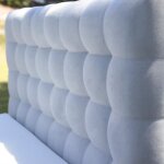 Tête de lit versailles 160x122 gris gamme prestige hôtel capitonnée est composée d?un tissus de qualité ... Tête de lit versailles 160x122 gris gamme prestige hôtel capitonnée est composée d?un tissus de qualité ...