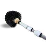 Tte de loup balai brosse boule manche tlescopique aluminium 380 m