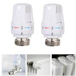 Tte de radiateur 2 pices tte de vanne de radiateur tte thermostat radiateur trv m30 x 15 tte thermostatiq ...